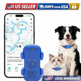 4G GPS Tracker for Dogs Cats, Real-time Pet Locator with Light Sound Alarm, US Seller, IP67 Waterproof, Safe Zone, with App Subscription, US Stock