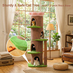 PAWZ Road Cat Tree Tower With Four Condos Luxury Indoor