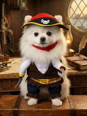 Halloween Pet Pirate Costume For Cats And Dogs Cosplay