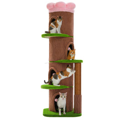 PAWZ Road Cat Tree Tower With Four Condos Luxury Indoor