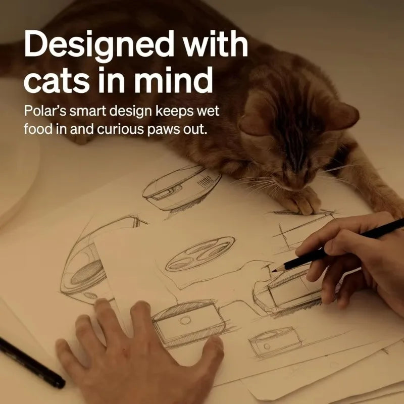 Automatic Cat Feeder Wet Food Refrigerated New Control,Semiconductor Cooling&Chills Wet Food Dispenser,Timed Auto Pet Feeder