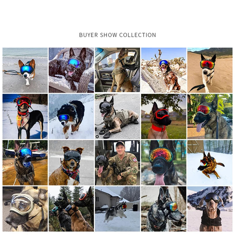 PETRAVELCN Dog Goggles Sunglasses Anti UV Windproof Eyewear