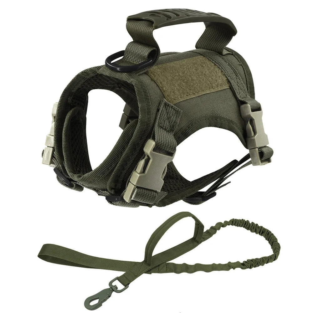 Tactical Escape Proof Adjustable Mesh Pet Harness Handle