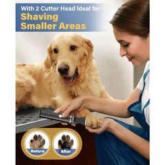 XMSJ Cordless Waterproof Dog Grooming Kit Heavy Thick Coat Clippers