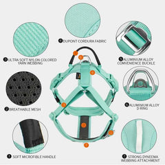Comfortable No-Pull Dog Harness - Reflective Nylon Adjustable Vest for Your Pup