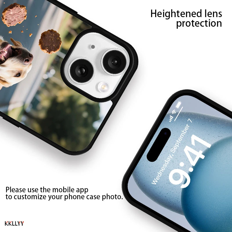 Magnetic Pattern Customized Acrylic Matte Phone Case For iPhone16 15 14 13 12 11 Pro Max XS Shockproof birthday gift pet dog