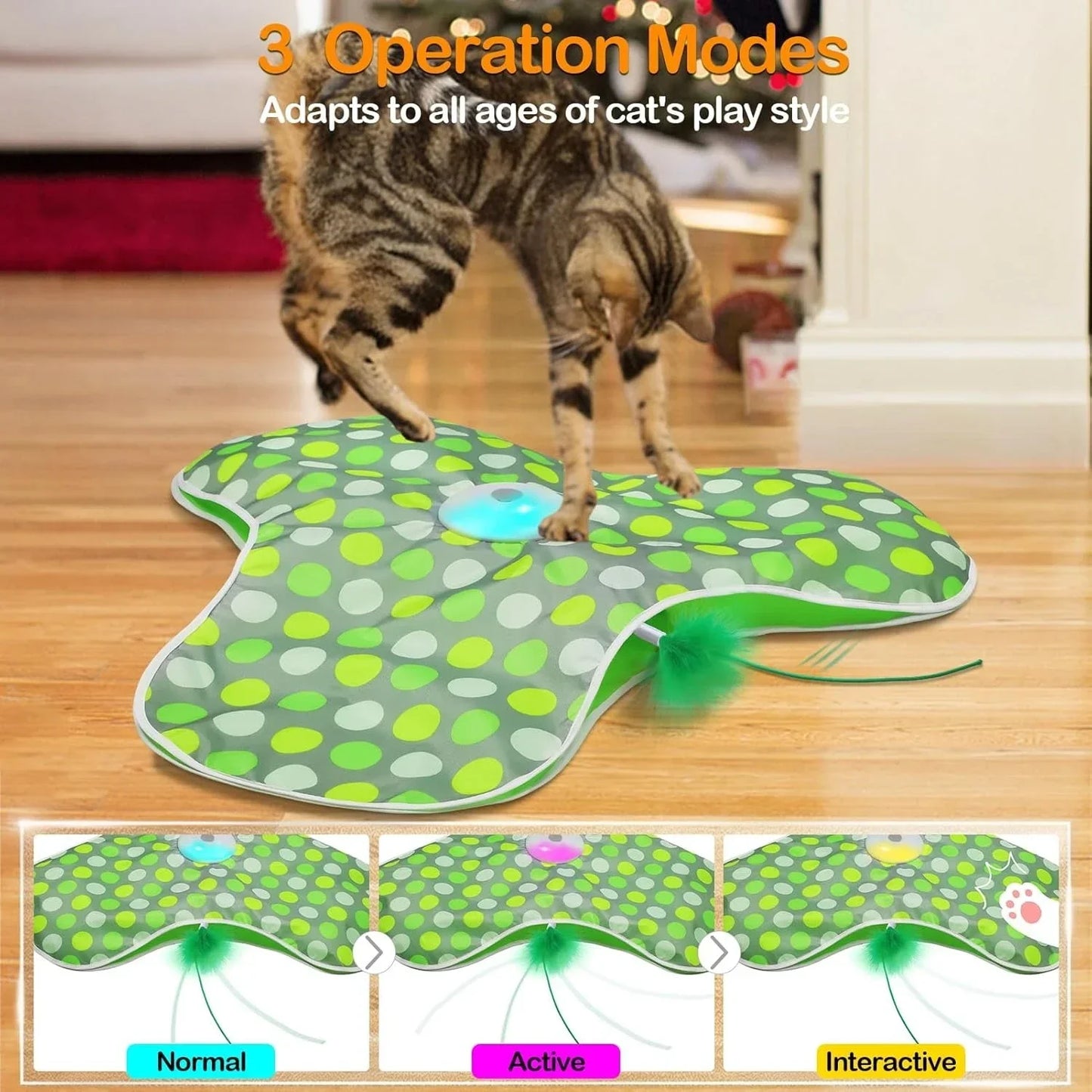 Smart Interactive Hide And Seek Cat Toy With Squeaky Mouse