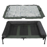 XXL XL Large Dog Bed Outdoor Raised Dog Bed with Cooling Breathable Mat and Soft Plush Mat Pet Puppy Camping Cot for Home Garden