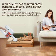 Modern Oak Veneer Scratch Resistant Wooden Pet Bed With Cushion