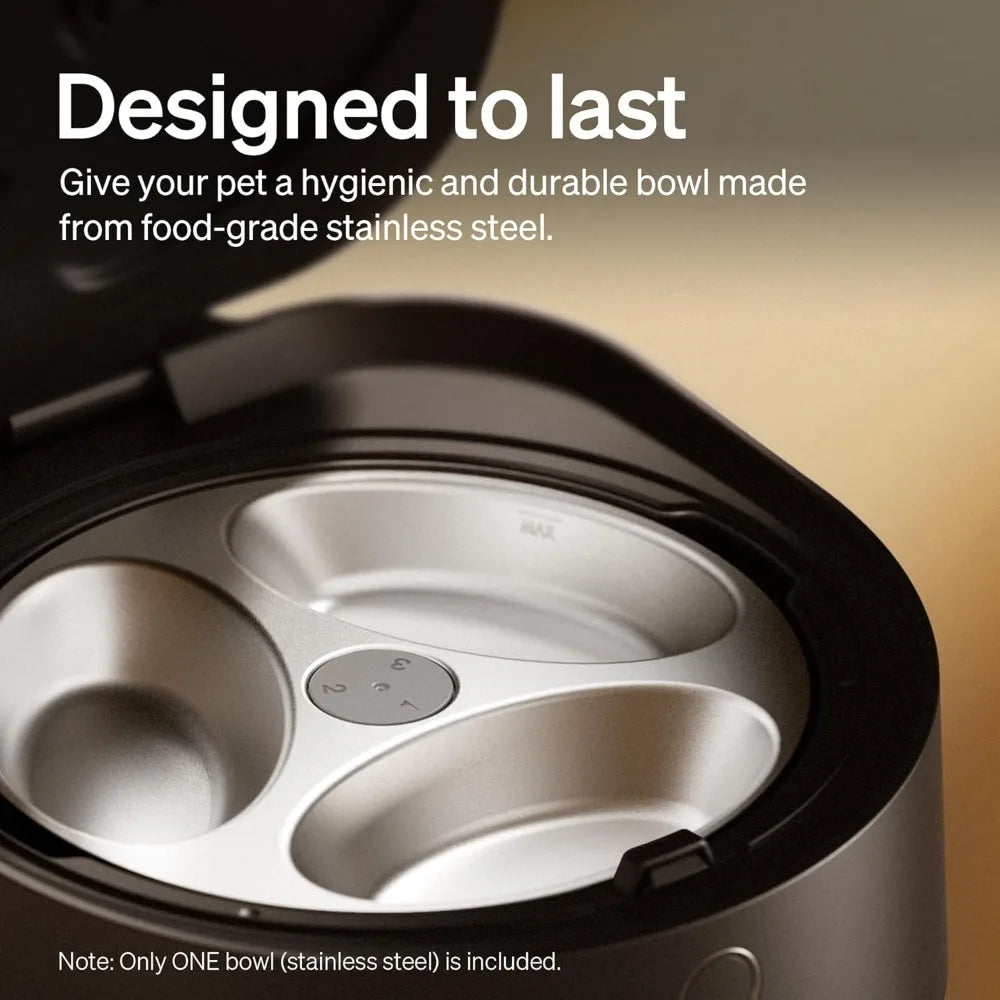 NEW Automatic Cat Feeder Wet Food w/Stainless Steel Bowl, Refrigerated Auto Cat Feeder w/Semiconductor Cooling,Easy to Clean