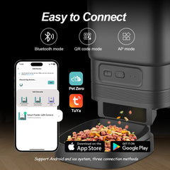 NITYERS 4.5L Smart Automatic Cat Feeder, Tuya App Remote Control Timed Pet Feeder for Cats & Dogs, 2.4G WiFi Dispenser with 10s Voice Recorder, Dual Power & Stainless Steel Bowl