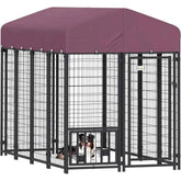 Heavy Duty Outdoor Dog Kennel With Adjustable Bowls And Lock