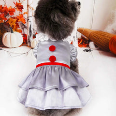 Halloween Pet Costume Joker Dress Apparel Wizard Dog Clothes Witch Costume Devil Cosplay Stephen King's It dress