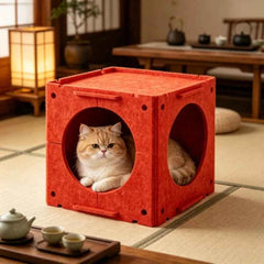 CZBNYX Enclosed All Season Cat House And Rabbit Hutch Bed
