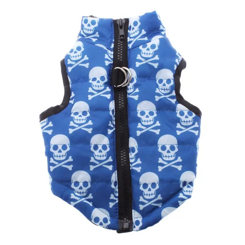 Dog Clothes Winter Camo Skull Butterfly Leopard Vest Coat Warm Pet Hoodie Jacket for Small Medium Dogs Fashion Puppy Outfit