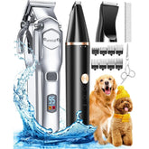 XMSJ Cordless Waterproof Dog Grooming Kit Heavy Thick Coat Clippers