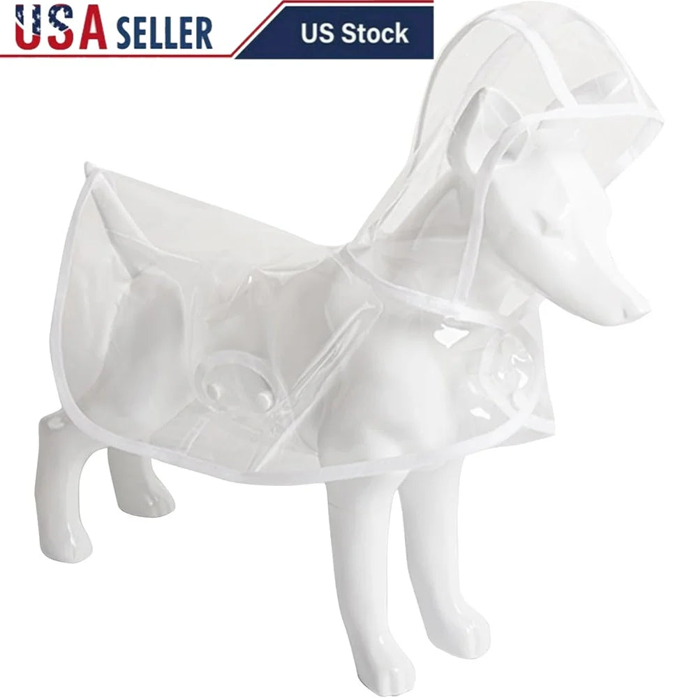 Transparent Dog Rain Jacket Waterproof Lightweight Harness