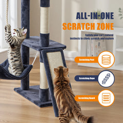 JHK Cat Tree Multi Cat Climbing Tower For Indoor Cats