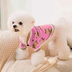 DOGGYZSTYLE Luxury Striped Cotton Cardigan Sweater For Dogs And Cats