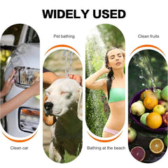 Portable Rechargeable Handheld Pet Shower Sprayer for Dogs Cats with Gentle Stream Adjustable Pressure Shower Pump Outdoor Watering Spray Head USB Charging for Bathing Grooming Car Washing Flower Watering