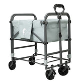 DishyKooker Folding Dog Bath Tub With Rolling Cart And Grooming Station
