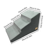 3/4 Steps High Density Foam Dog Stairs Ramps, for High Beds and Sofa, Non-Slip Pet Steps Sofa Bed Ladder, with Washable Cover
