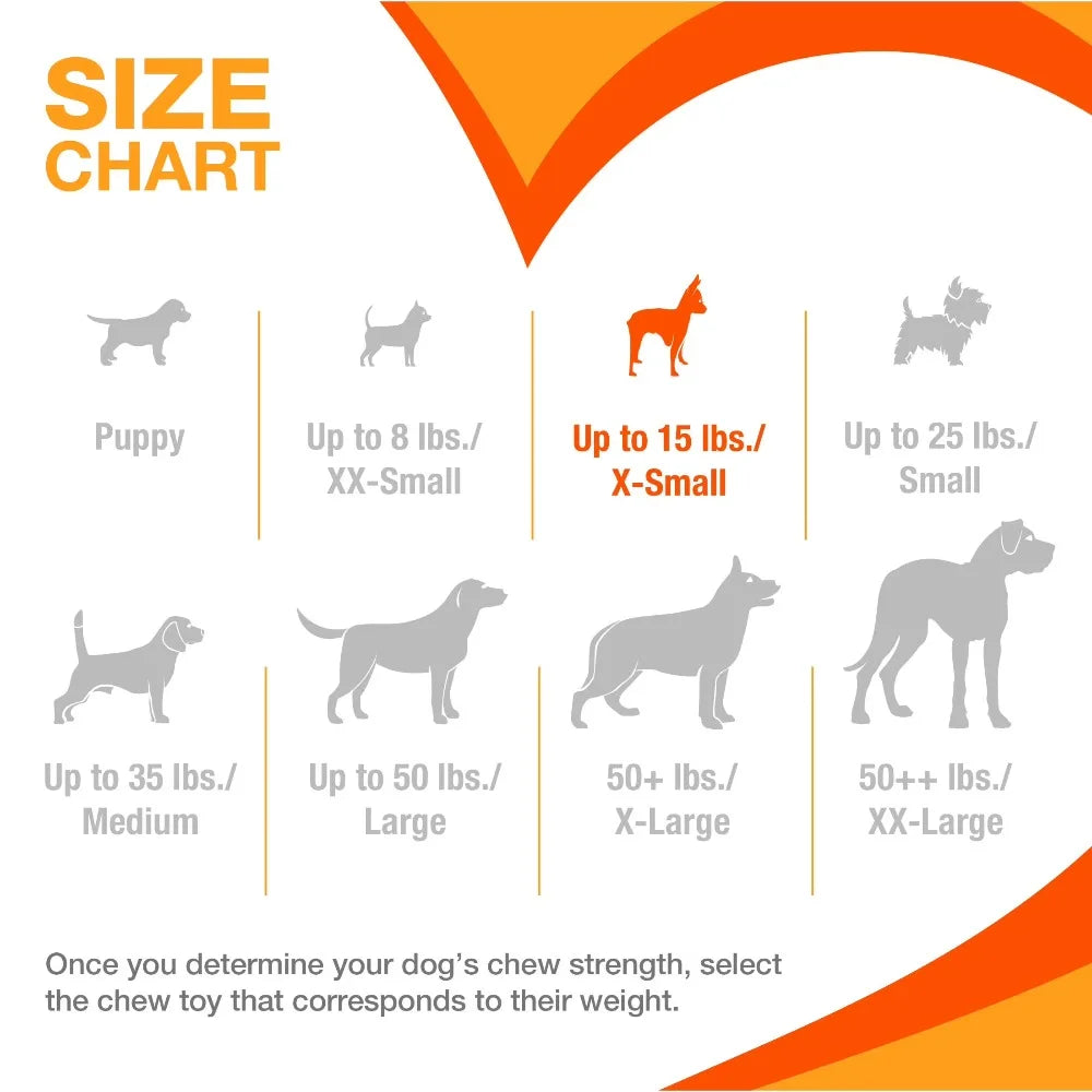 Durable Long-Lasting Small Dog Chew Toys for Aggressive Chewers Puppy Teething Toys Value Pack Tough Interactive Dental Treats for Tiny Dogs Puppies Under 15 lbs X-Small Breed Teething Relief Rubber Bones for Puppy Teeth