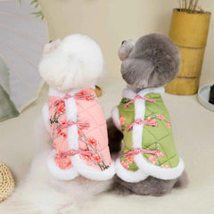 Chinese Style Pet Dog Tang Suit Winter Warm Vest Clothing