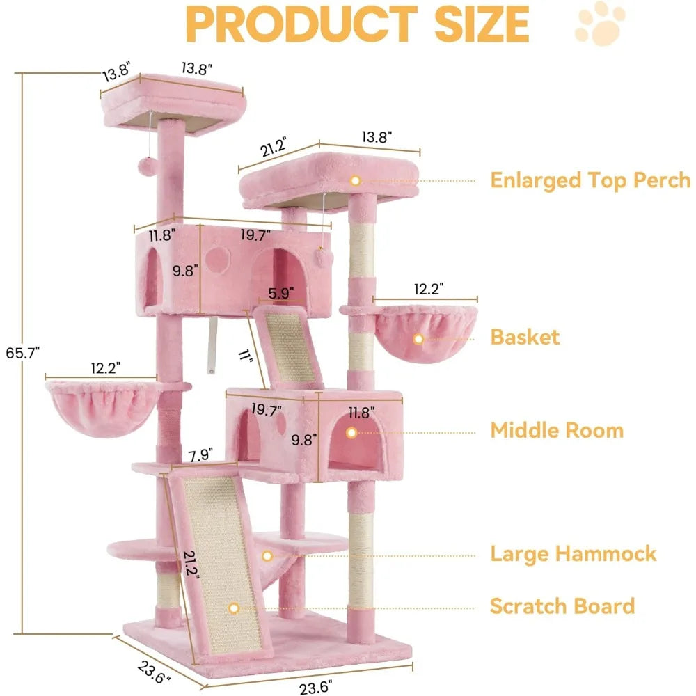 Pet Harmony Supplies Cat Tree Tower Indoor Multi Level