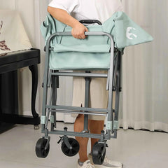 DishyKooker Folding Dog Bath Tub With Rolling Cart And Grooming Station