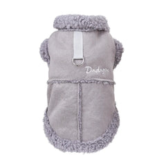 British Style Dog Jacket Lamb Fleece Winter Dog Clothes for Small Dogs Puppy Costume Chihuahua Warm Coat Pet Pug Yorkie Outfits