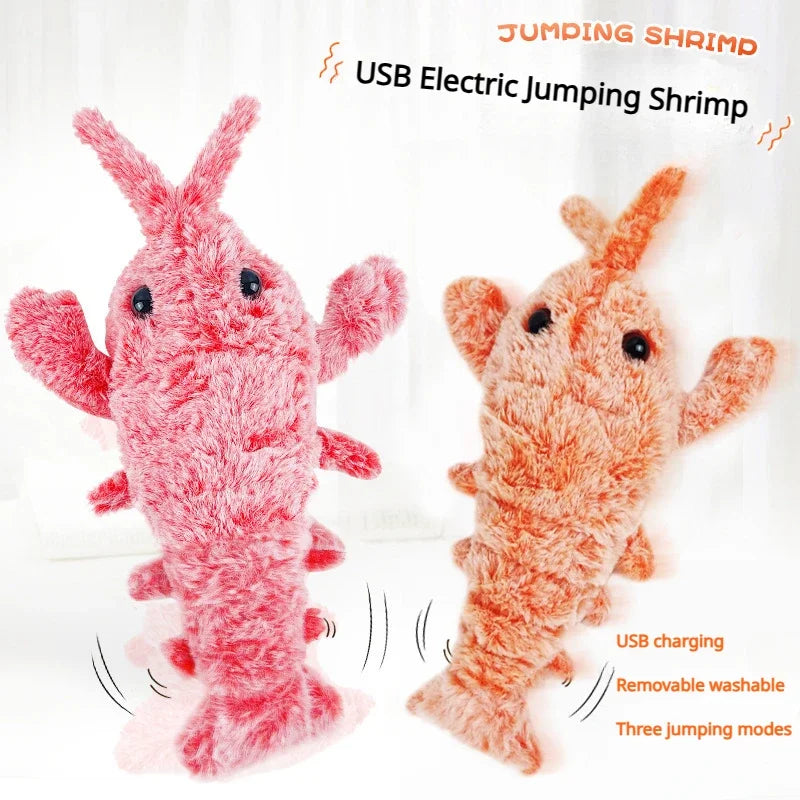 Cat Toys Electric Lobster USB Rechargeable Jumping Plush Toy