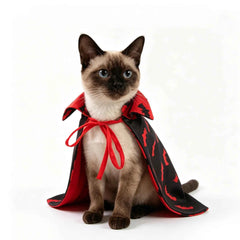 Halloween Reversible Bat Pet Vampire Cape Costume Outfit For Cats