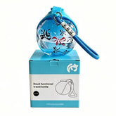 2-In-1 Portable Dog Water Bottle With Lanyard And Foldable Bowl
