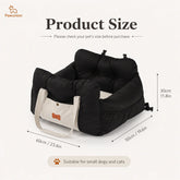 Dog Car Seat for Small Medium Dogs, Portable Pet Booster Seat with Soft Plush Interior, Storage Pocket & Safety Tether, Cozy Travel Bed for Front or Back Seat