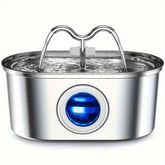 Stainless Steel Cat Water Fountain With Clear Water Level Window