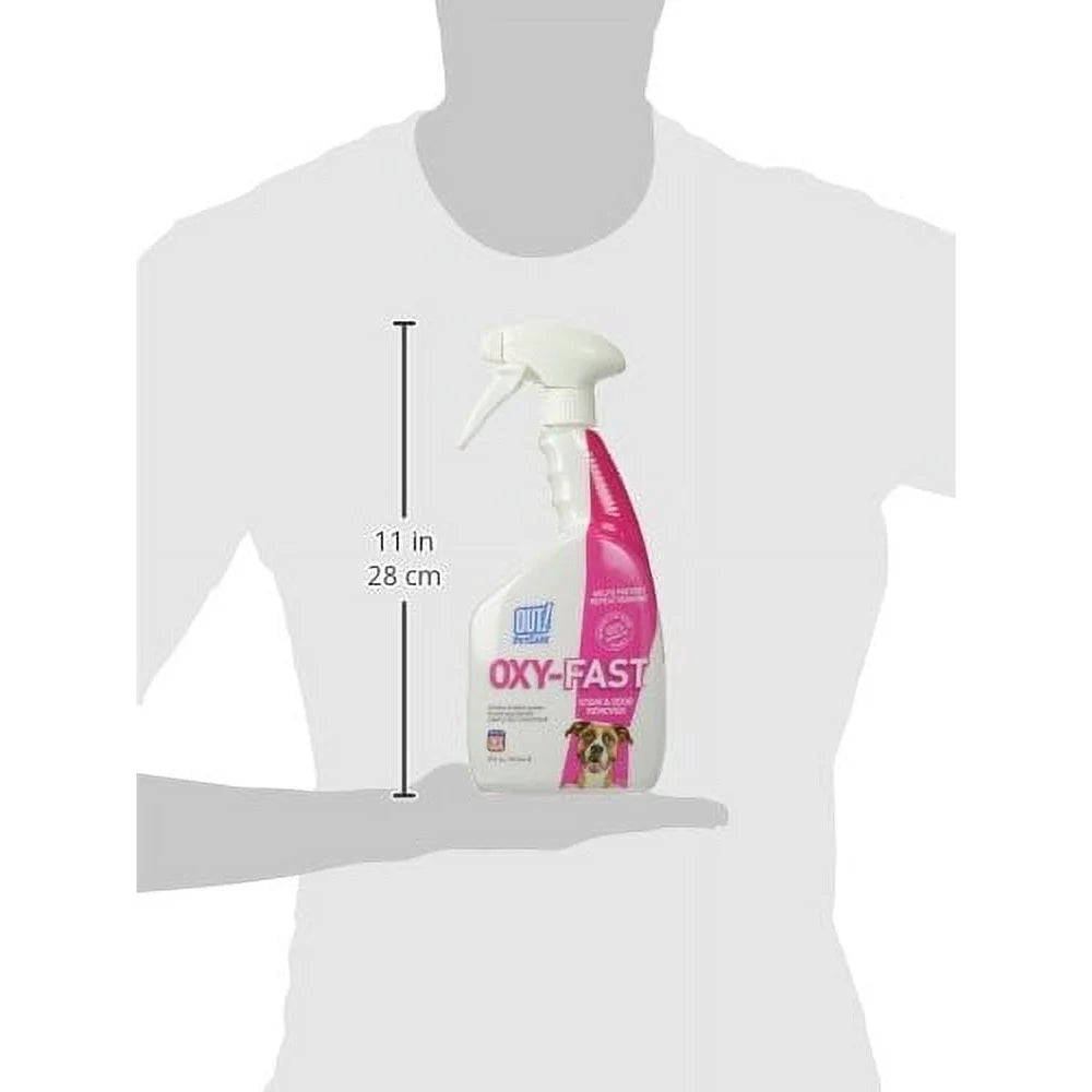 Oxygen Activated Pet Stain Odor Remover 32oz Pro-Bacteria Enzyme Formula Safe Pets Children Carpet Rugs Bedding Concrete