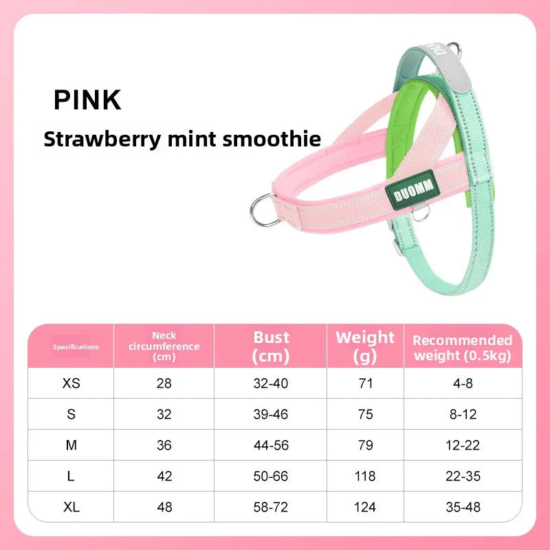 Dog Leash Pet Saddle Harness Explosion-proof Shiba Inu Bichon Frize Puppy Harness Outdoor Pet Supplies Dog Collar Cat Collar