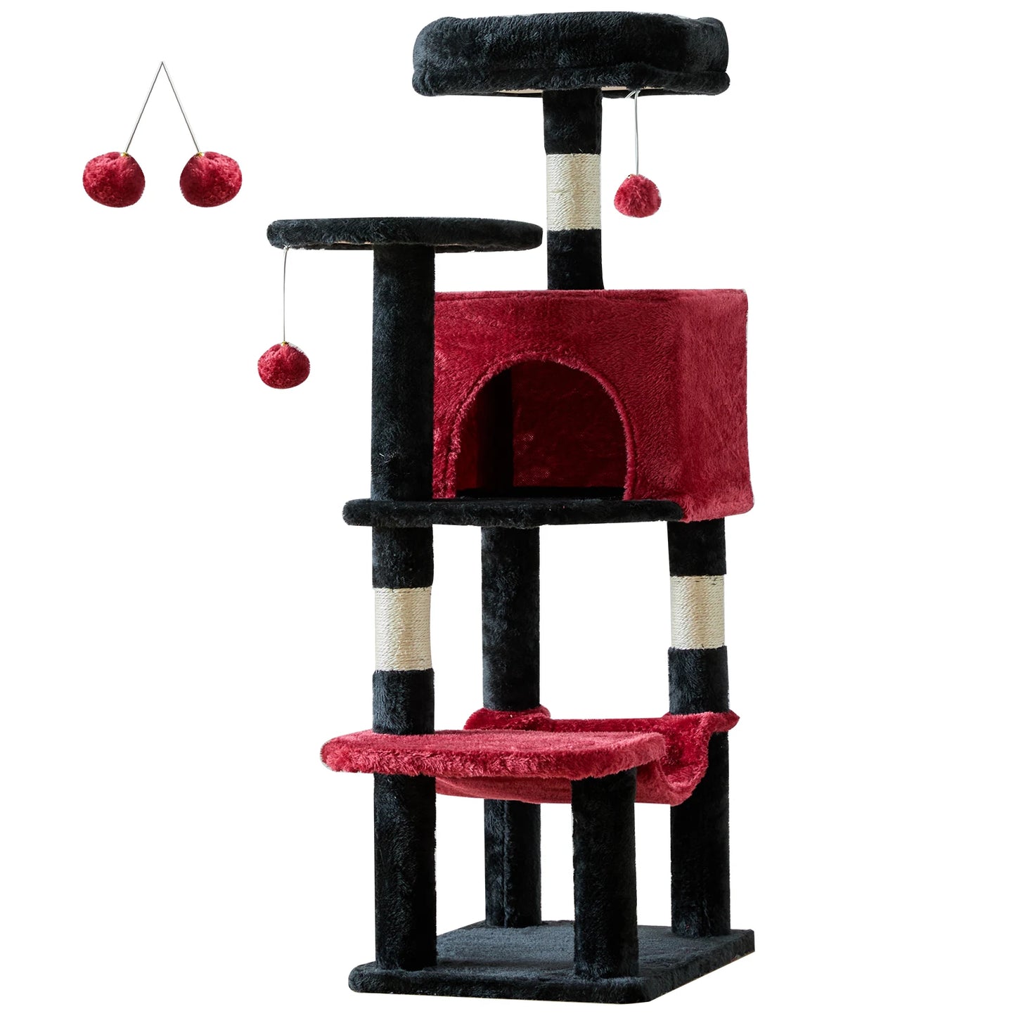 JHK Multi Cat Climbing Cat Tree Tower With Sisal Posts