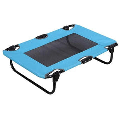 Collapsible Raised Pet Camping Bed Breathable Ventilated Mesh Surface Removable Waterproof Oxford Cloth Foldable Metal Bracket Anti-moisture Elevated Dog Bed Summer Heat Relief Rest Bed For Large Medium Dogs pet bed