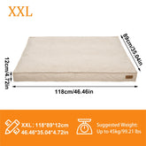 M/L/XL/2XL Dog Beds Cozy Cushion for Medium Large Dogs Rectangular Pet Bed Sleep Mat with Linen Cover Foam Base Waterproof Lining
