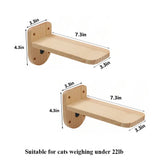 39.4In Wall-mounted Cat Roped Bridge for Indoor Cats Steps with Sisal Wall Wooden Furniture for Sleeping Playing Climbing