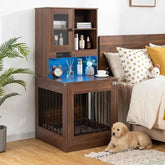 Premium Wooden Dog Crate Furniture Nightstand For Pets