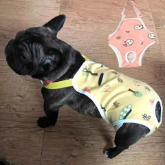 Adjustable French Bulldog Pet Shoulder Strap Physiological Pants Washable Female Dog Underwear Safety Trousers Mascotas Shorts