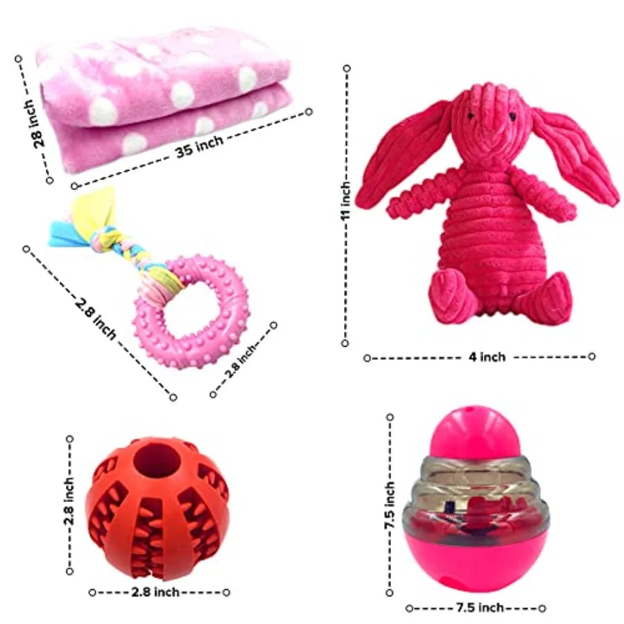 YAO HUI HUANG Puppy Chew Toy Set With Squeaky Teethers