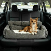 Pet Car Seat, Portable Dog Booster Seat with Safety Leash & Storage Pockets, Waterproof Travel Cat Bed for Small/Medium/Large Dogs