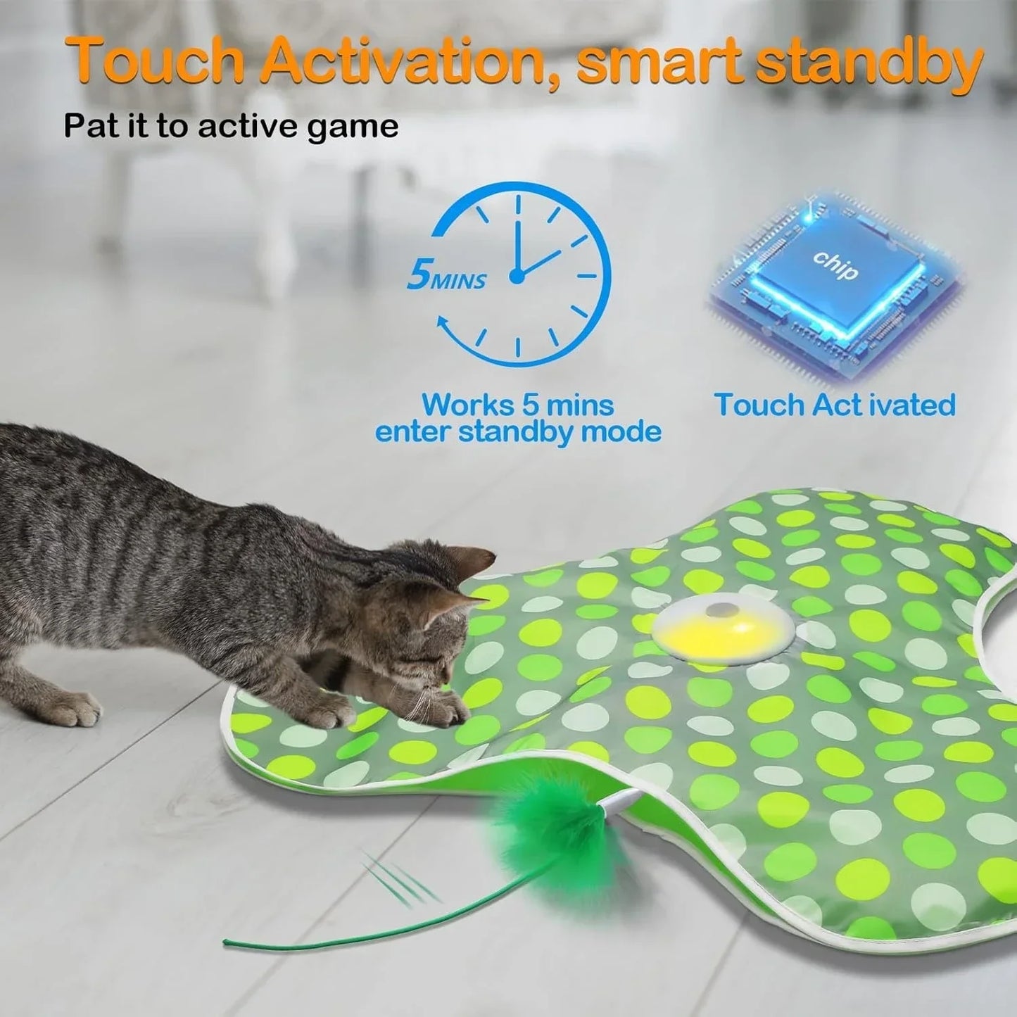 Smart Interactive Hide And Seek Cat Toy With Squeaky Mouse
