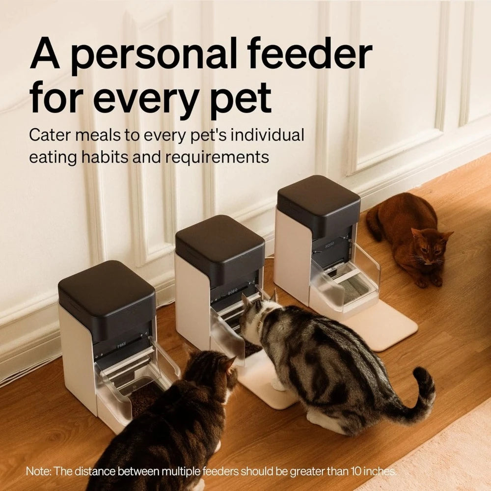 Automatic Cat Feeder,5G Automatic Pet Feeder,3L Auto Cat Feeder App Control with Light Collar Tag, Automatic Cat Food Dispenser