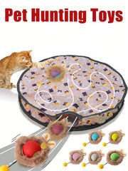 Cat Hunting Toy Set, Electric Cat Ball Toy With Lighting, Chasing & Hunting Pet Toy, USB Rechargeable, Kitten & Pet Supplies