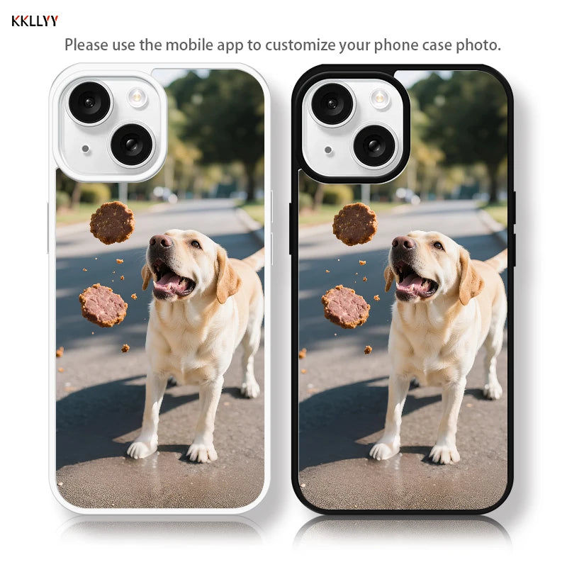 Magnetic Pattern Customized Acrylic Matte Phone Case For iPhone16 15 14 13 12 11 Pro Max XS Shockproof birthday gift pet dog